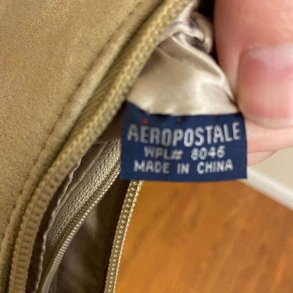 Aeropostale Y2K Tan Faux Suede & Leather Mini Shoulder Bag - Picture 4 of 4